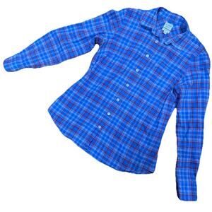 VINEYARD VINES Women’s Blue & Pink Checkered Collared Shirt Size 6